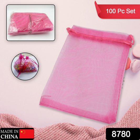 Organza Gift Bags Small Mesh Bags Drawstring Gift Bags Festival Gift Bags (100 Pcs Set)