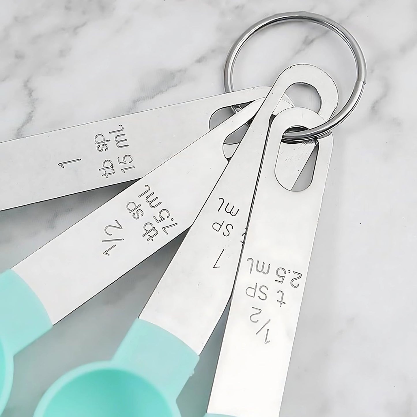 Premium Measuring Spoon Set with Stainless Steel Handles 4-Piece