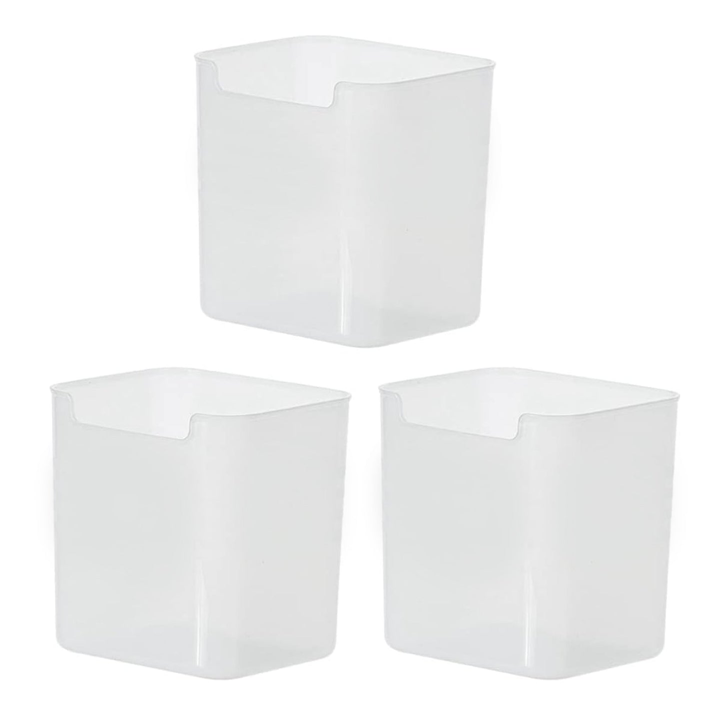 3 Pcs Clear Plastic Organizer Versatile Drawer Tray for Desk Makeup Bathroom Kitchen