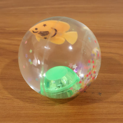 Light-Up Transparent Bouncy Ball – Impact-Activated LED Flashing Sensory Toy (1 Pc)