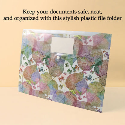 A4 plastic file with label slot