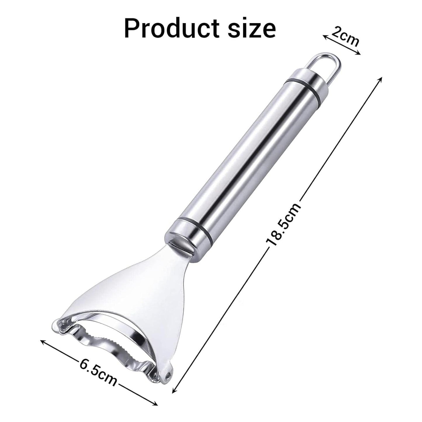 Stainless Steel Fruit & Vegetable Peeler with Serrated Blade (1 Pc)