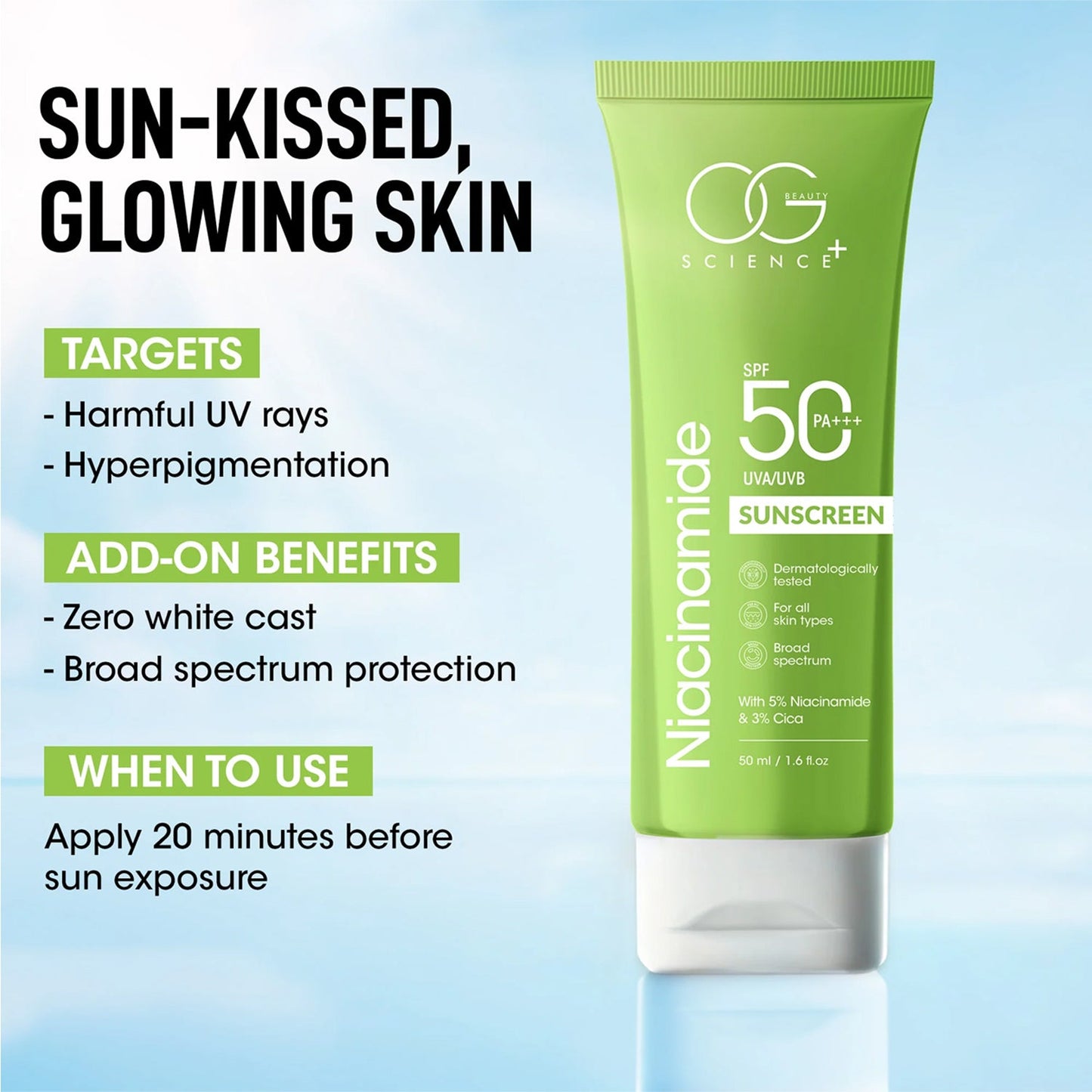 OG Beauty Niacinamide Sunscreen SPF 50 PA+++