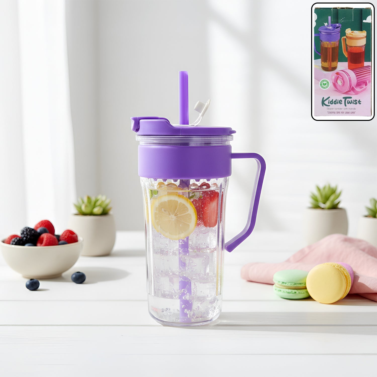 Straw Water Bottle