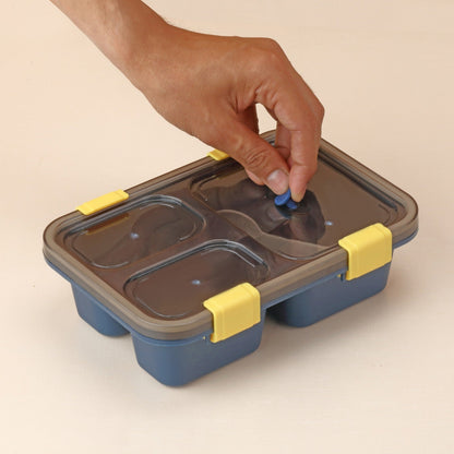 Plastic Lunch Box for Kids, Lunch Box (3 Compartment Lunch Box)