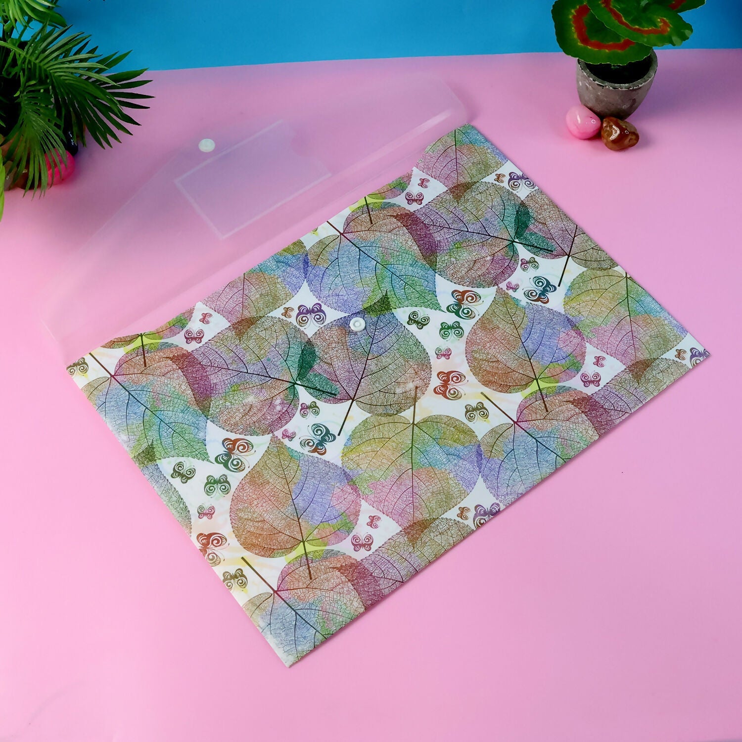 Leaf print document organizer